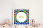 Hebrew Name Print with Gold