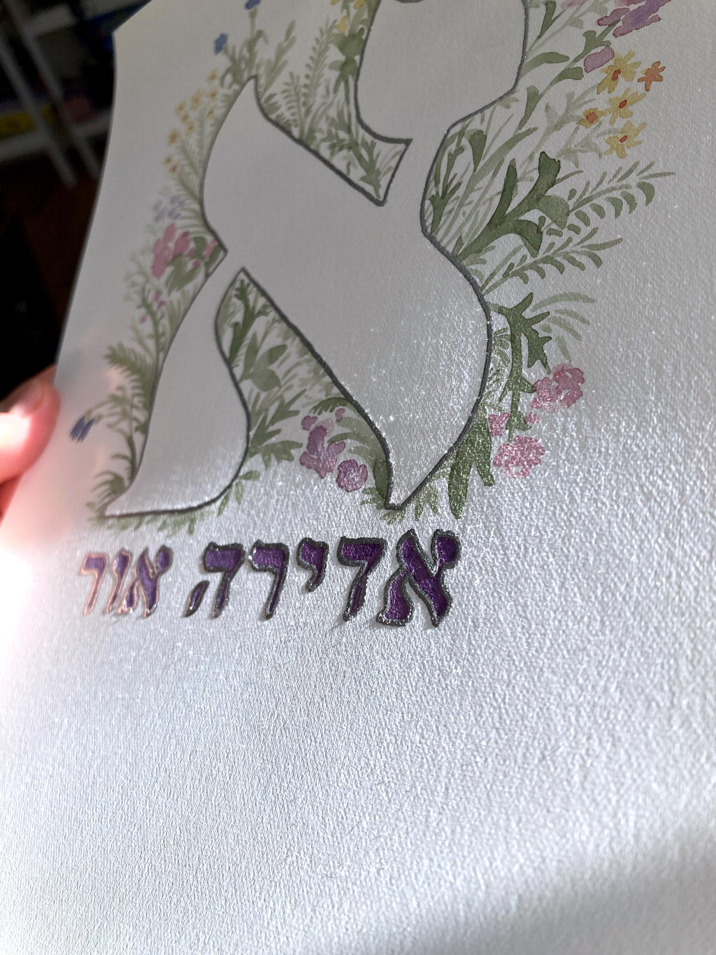 Hand-Painted Baby Name Art
