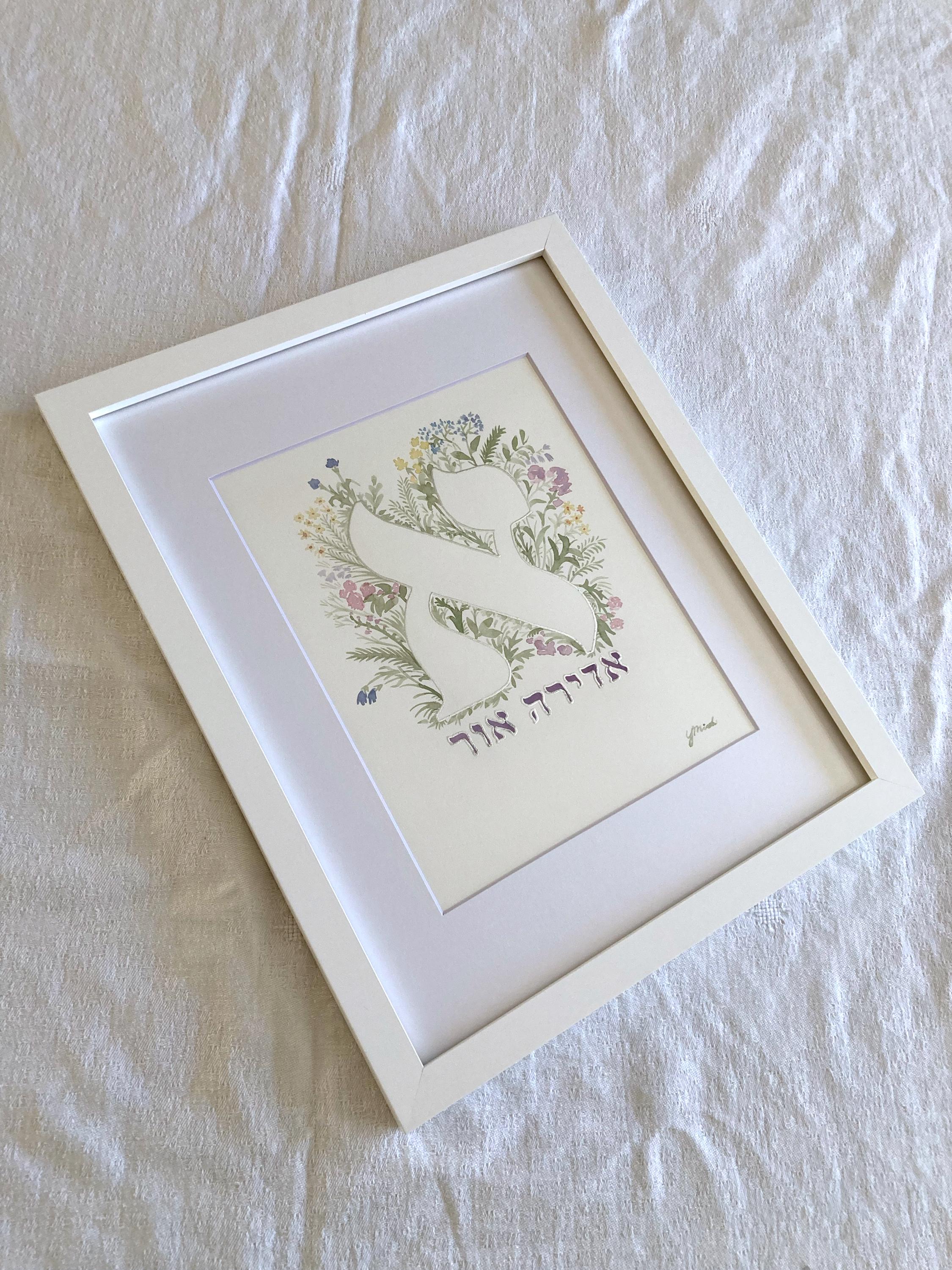 Hand-Painted Baby Name Art