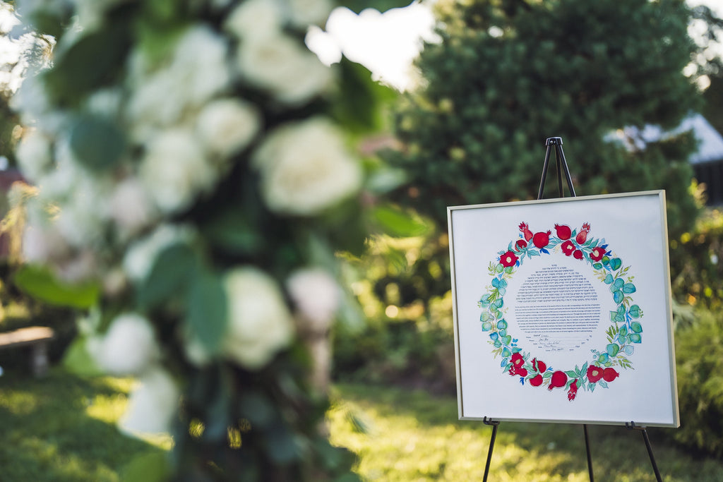 Pomegranate and Eucalyptus Ketubah